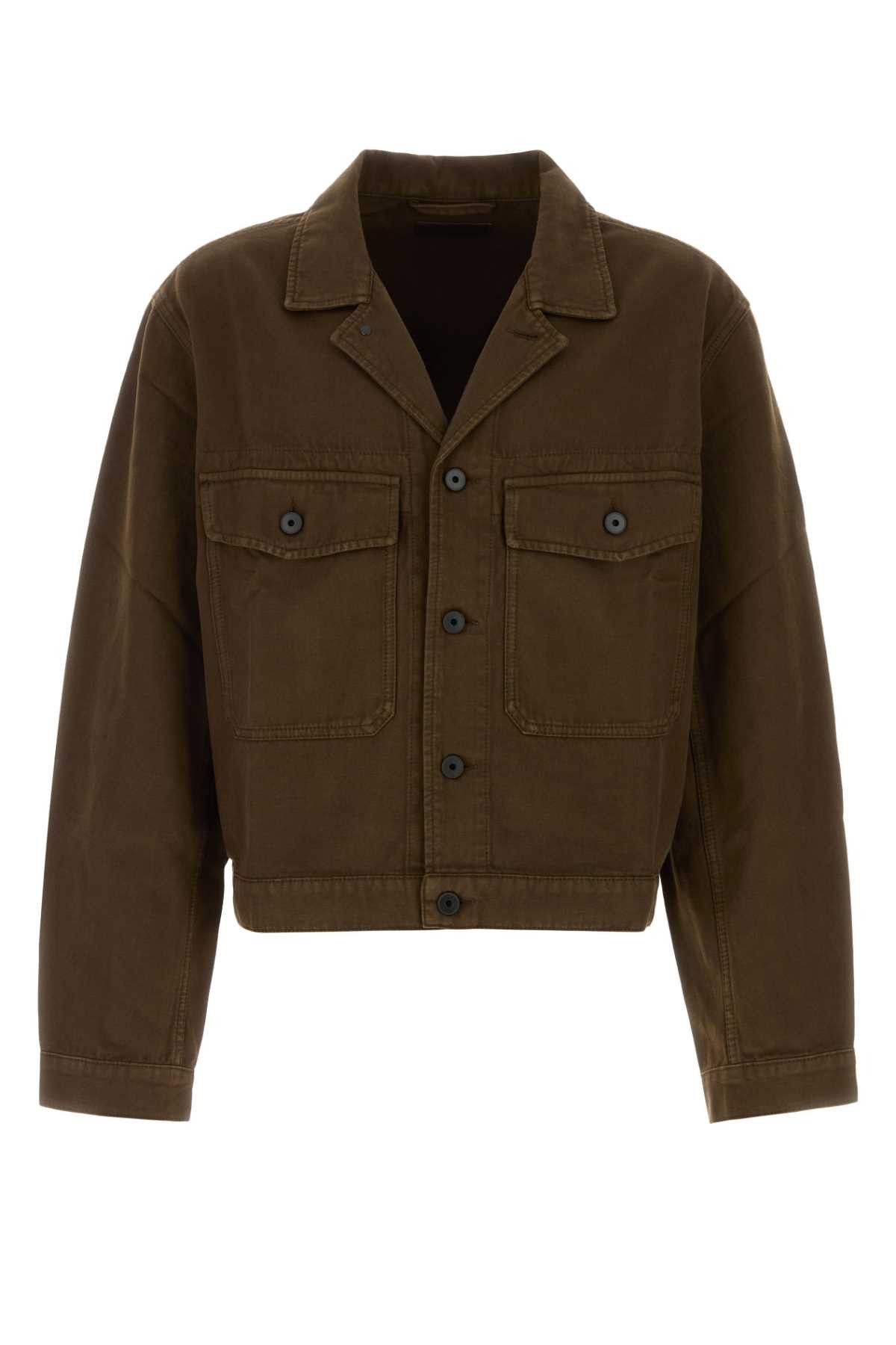 Lemaire Brown Gabardine Jacket Size US XL / EU 56 / 4 - 1 Thumbnail