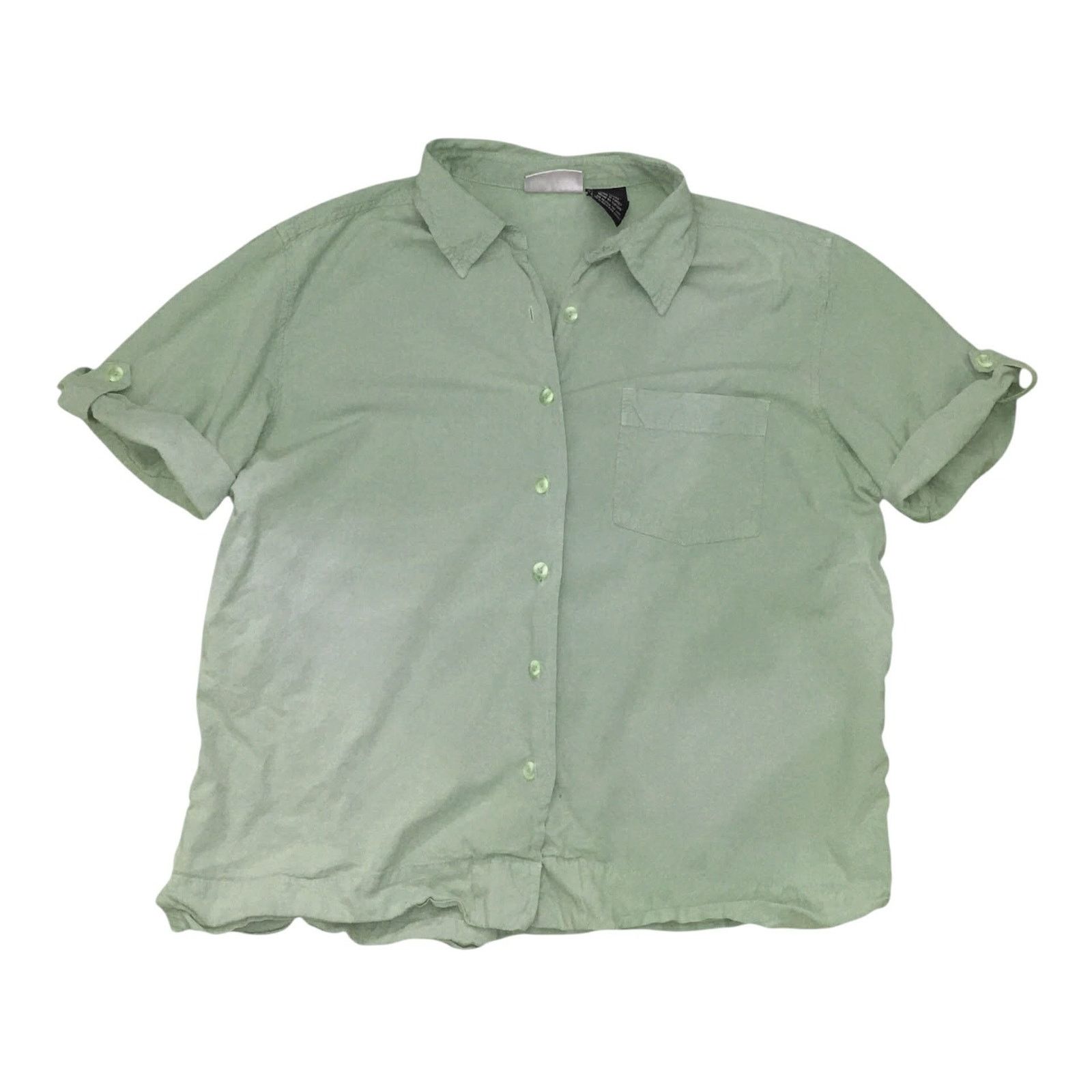 Other VINTAGE Erika & Co. 100% Cotton Olive Green Button Up Top M Size M / US 6-8 / IT 42-44 - 3 Thumbnail