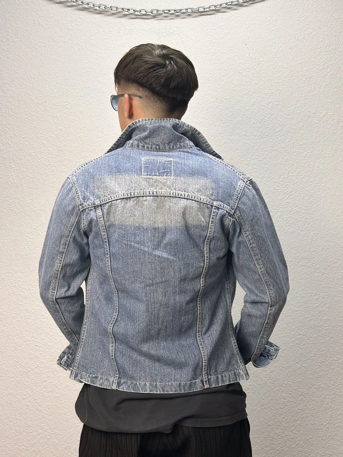 Vintage Vintage Dolce Gabbana Denim Jacket Leather Diesel style Punk Size US S / EU 44-46 / 1 - 24 Thumbnail
