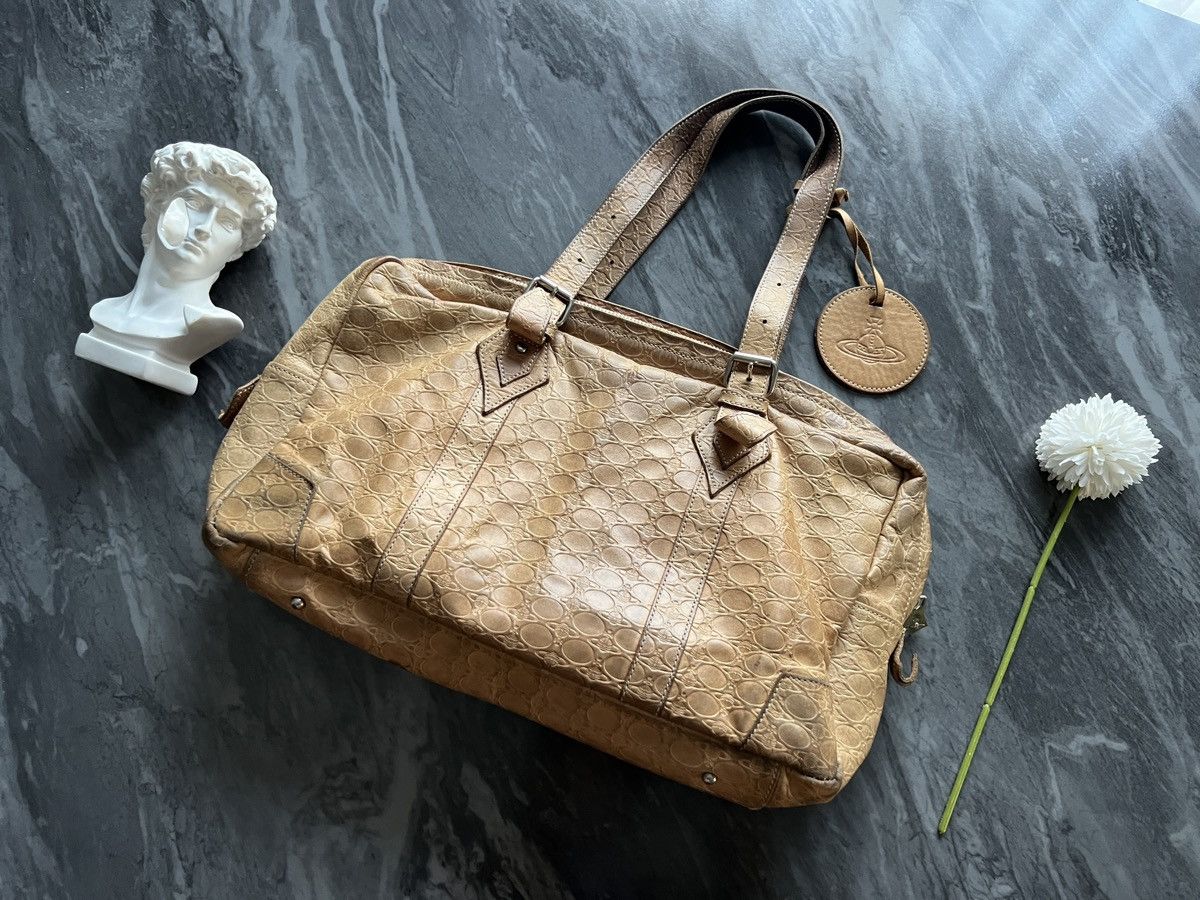 Vivienne Westwood Vivienne Westwood : Monogram Orb Logo Leather Handle Bag Size ONE SIZE - 1 Thumbnail