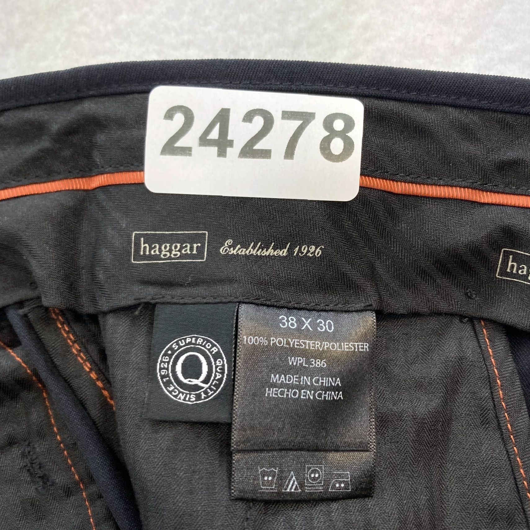 Haggar Haggar Essentials Dress Pants Mens 38x30 Black Microfiber Relaxed Straight NWT Size US 38 / EU 54 - 4 Thumbnail