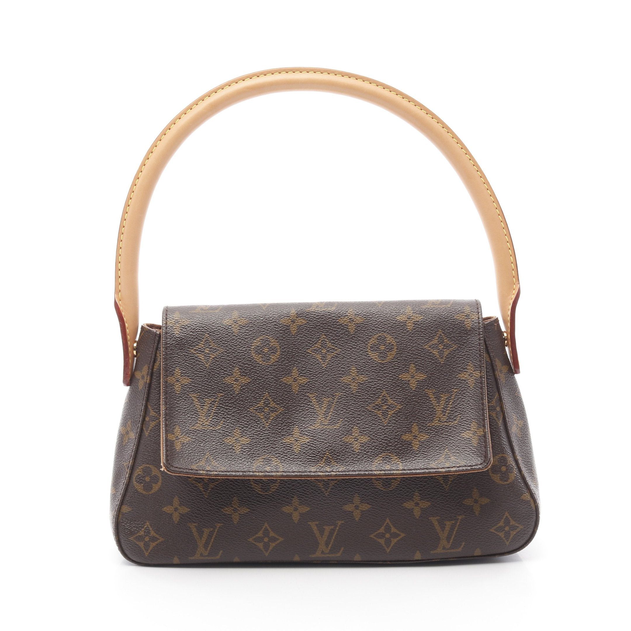 Louis Vuitton Louis Vuitton Mini Looping Monogram Handbag Leather Brown Size ONE SIZE - 1 Thumbnail