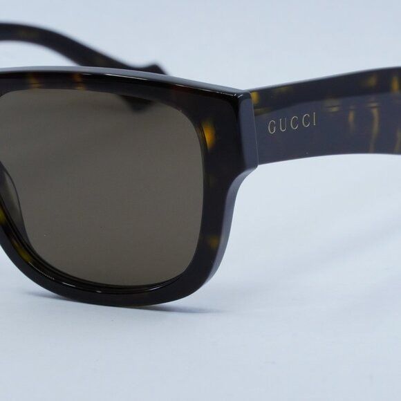 Gucci Gucci GG1427S 003 Sunglasses Dark Havana Square Frame, Brown Size ONE SIZE - 4 Thumbnail