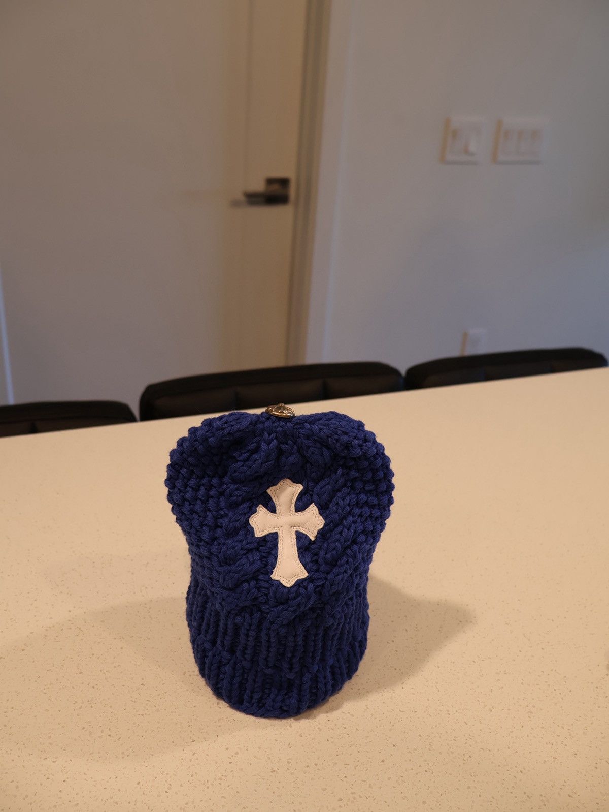 Chrome Hearts Chrome Hearts Knit Patch Blue Beanie Size ONE SIZE - 4 Thumbnail