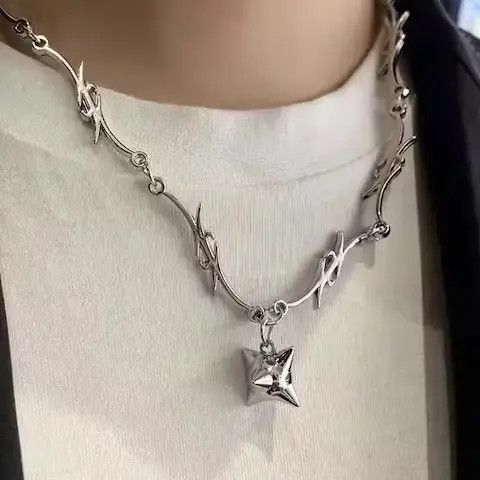 Jewelry Torn Pendant Chain Necklace Streetwear Punk Gothic Size ONE SIZE - 2 Thumbnail
