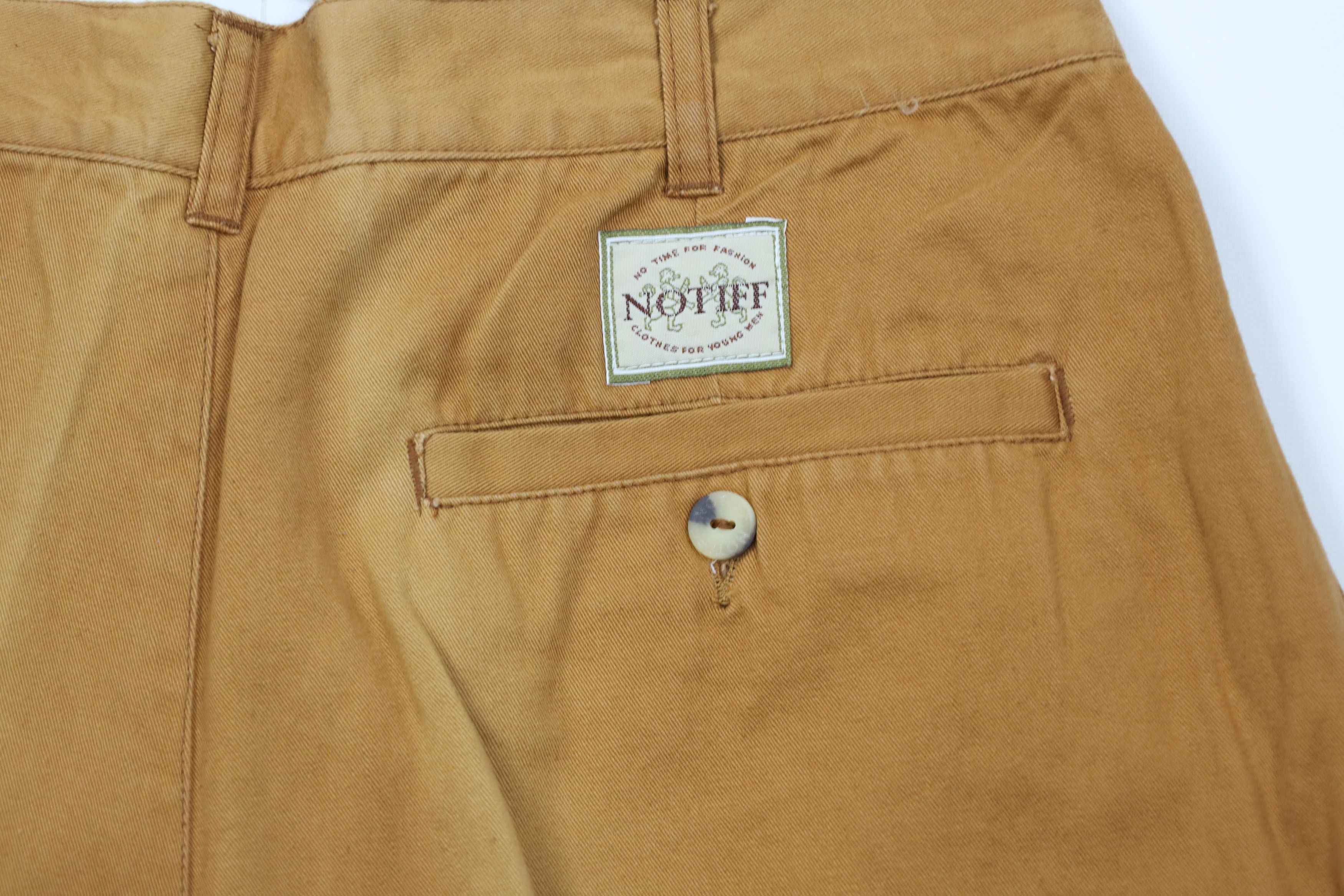 Vintage Deadstock Vintage 90s Streetwear Chino Shorts Brown Cotton Size US 32 / EU 48 - 14 Thumbnail