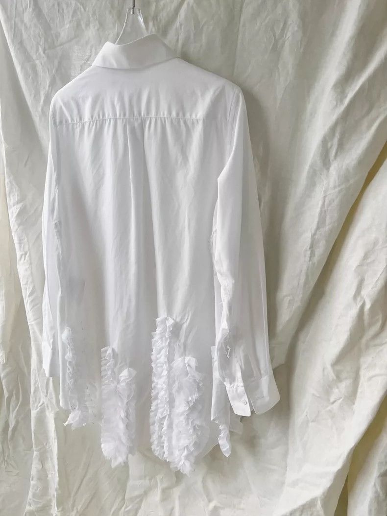 Comme des Garcons Comme Des Garcons Long Sleeve Pointed Collar Shirt Top wit Size S / US 4 / IT 40 - 5 Thumbnail