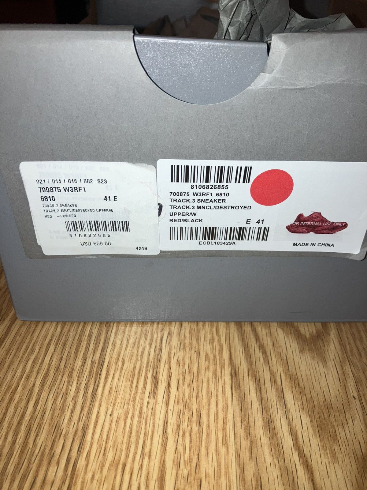 Balenciaga Balenciaga Track 3 Red Size US 8 / EU 41 - 8 Thumbnail