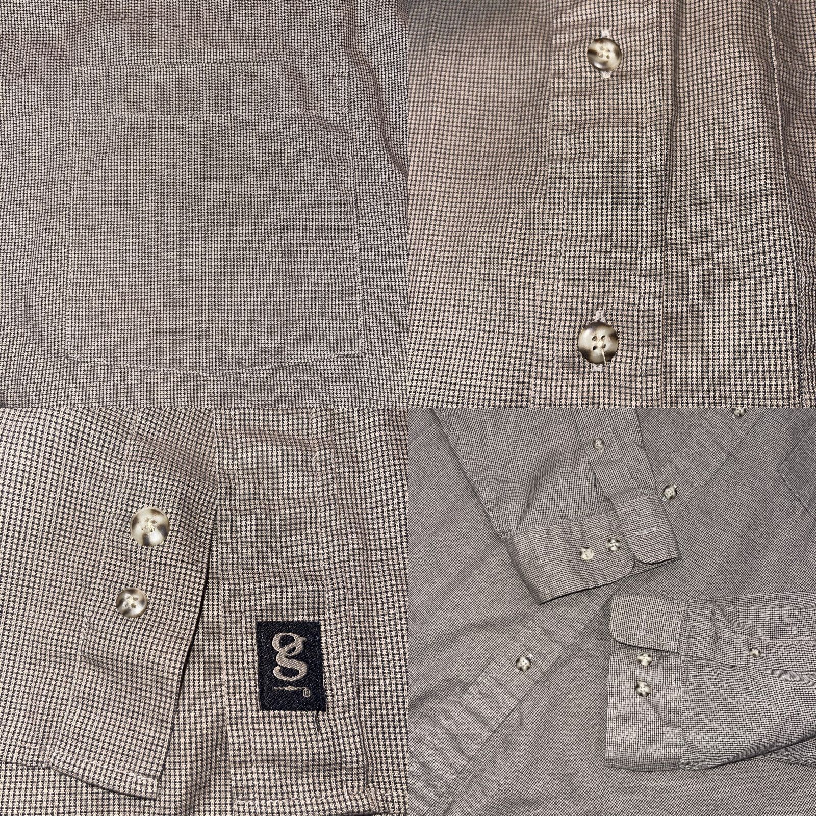 Vintage Gear For Sports Men's Shirt XXL Long Sleeve Button-Up Tan Brown Check Shirt Size US XXL / EU 58 / 5 - 8 Thumbnail
