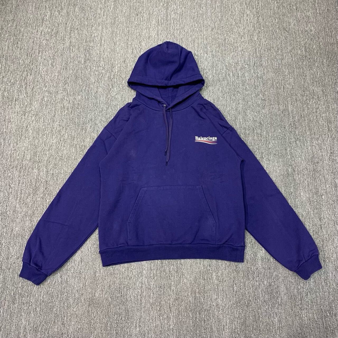 Balenciaga Balenciaga Blue Hoodie Sweatshirt M Size Size US M / EU 48-50 / 2 - 1 Thumbnail