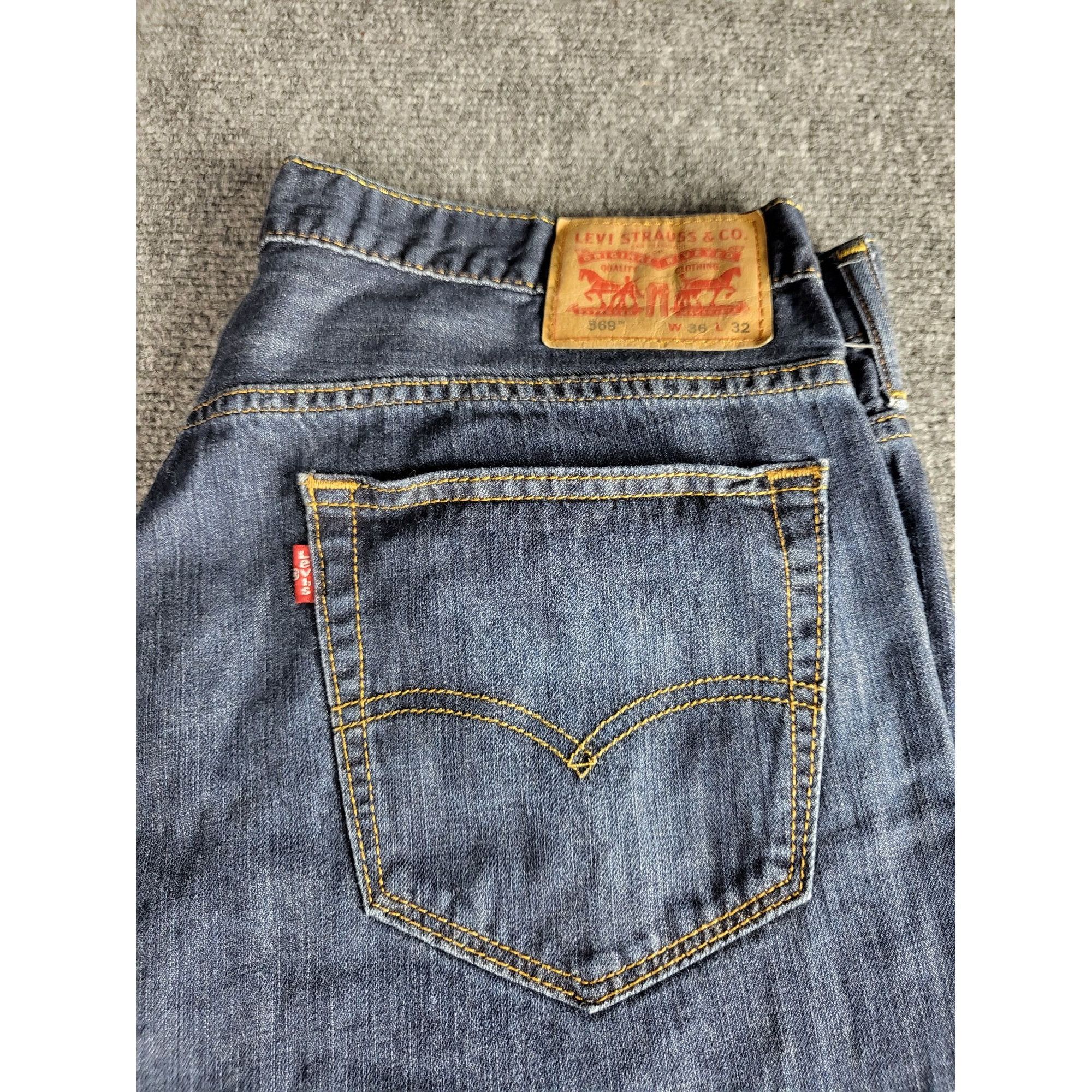 Levi's Levi's 569 Jeans Men Sz 36X32 Blue Denim Straight Leg Dark W Size US 36 / EU 52 - 1 Thumbnail