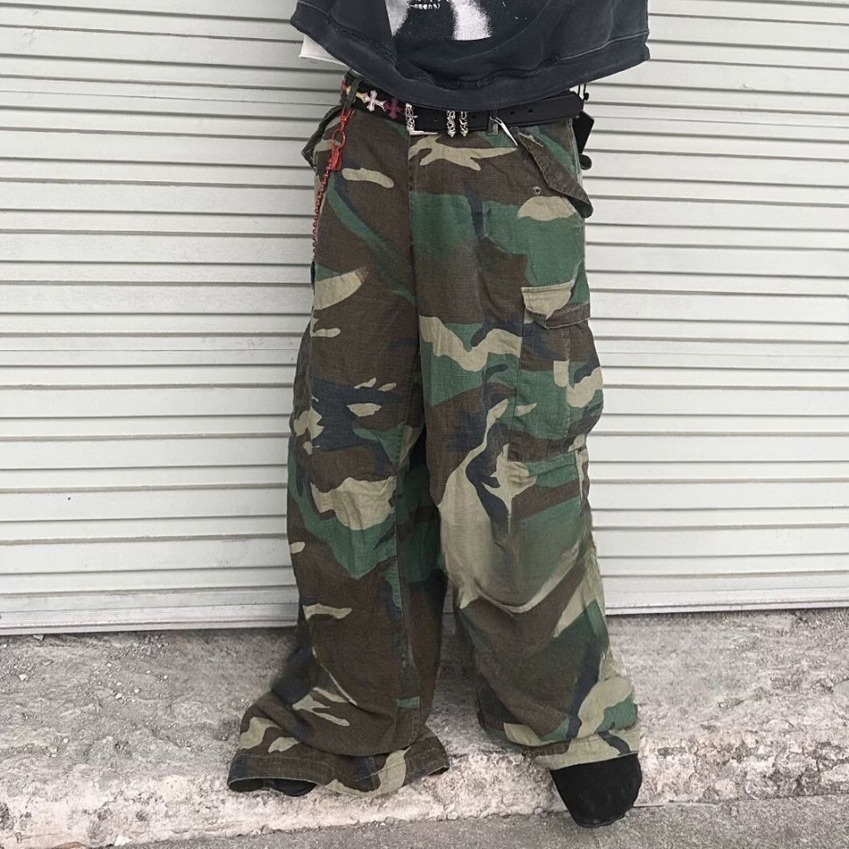 Japanese Brand × Jean Streetwear Multi-pockets Baggy Camouflage Cargo Jeans Size US 37 - 2 Thumbnail
