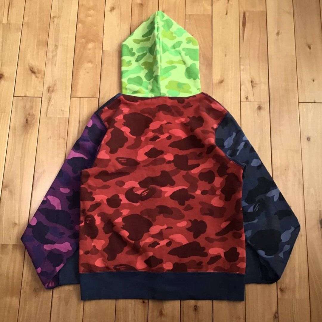 Bape BAPE NYC logo crazy color camo full zip hoodie a bathing ape Size US M / EU 48-50 / 2 - 3 Thumbnail