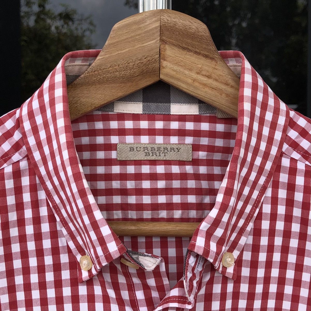 Burberry Burberry Brit Checkered Cotton Short Sleeve Shirt Size US L / EU 52-54 / 3 - 9 Thumbnail