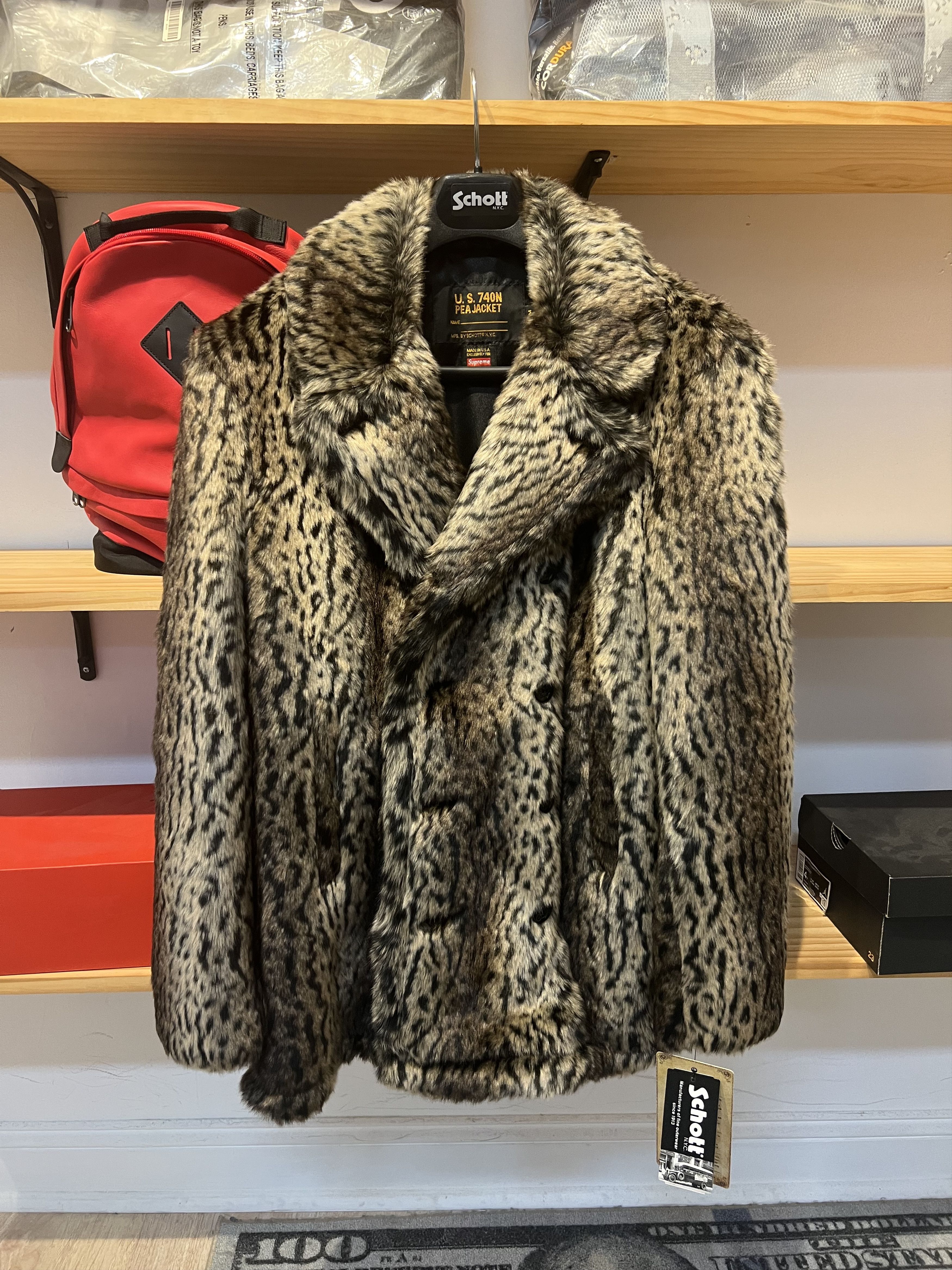 Supreme Supreme x schott fur peacoat | Grailed