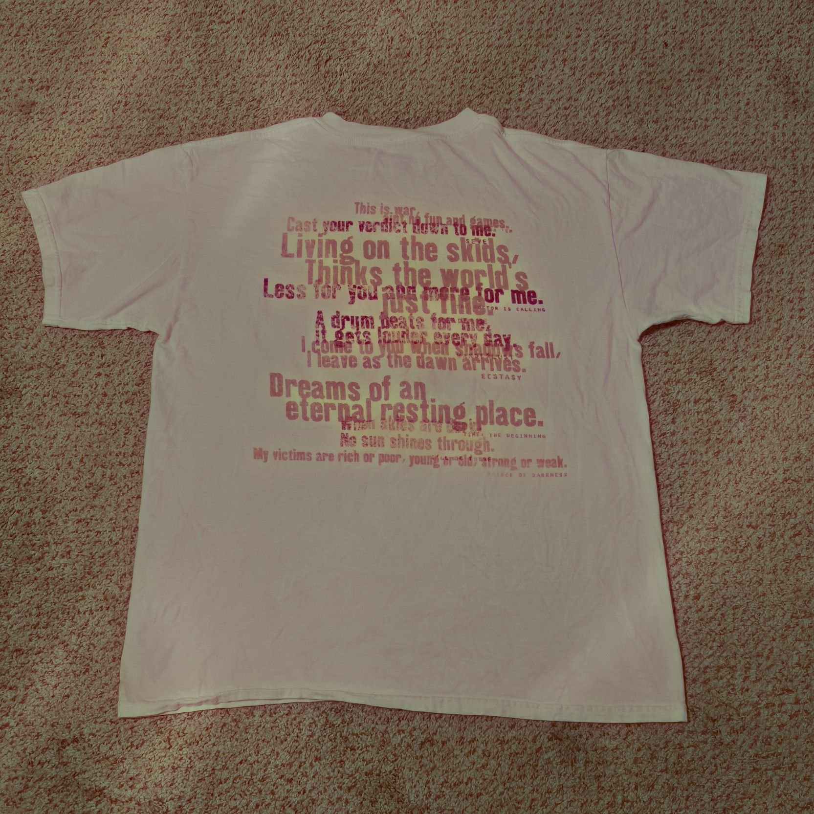 Vintage Vintage 1994 Megadeth Risk T-Shirt Tultex Tag White Size US L / EU 52-54 / 3 - 3 Thumbnail