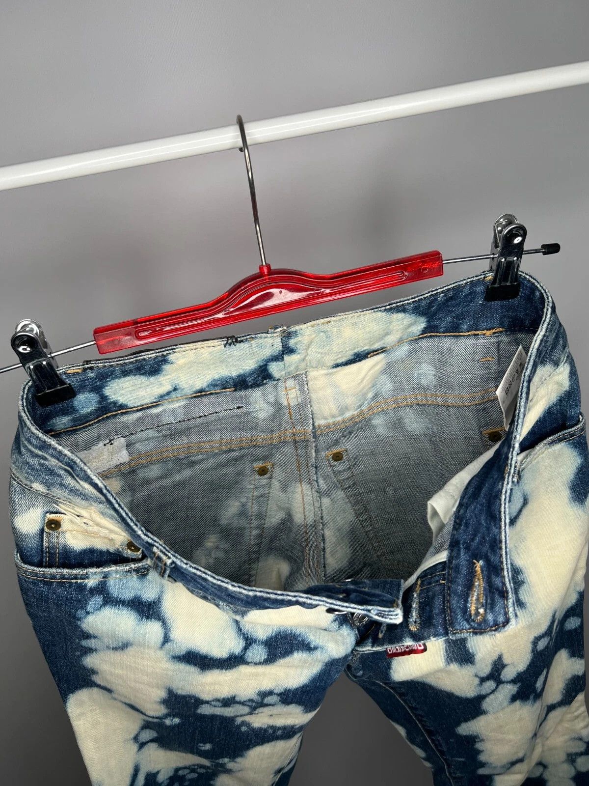 Dsquared2 DSQUARED2 Women's Jeans Blue Tie Dye Distressed Denim Pants Size 30" / US 8 / IT 44 - 12 Thumbnail