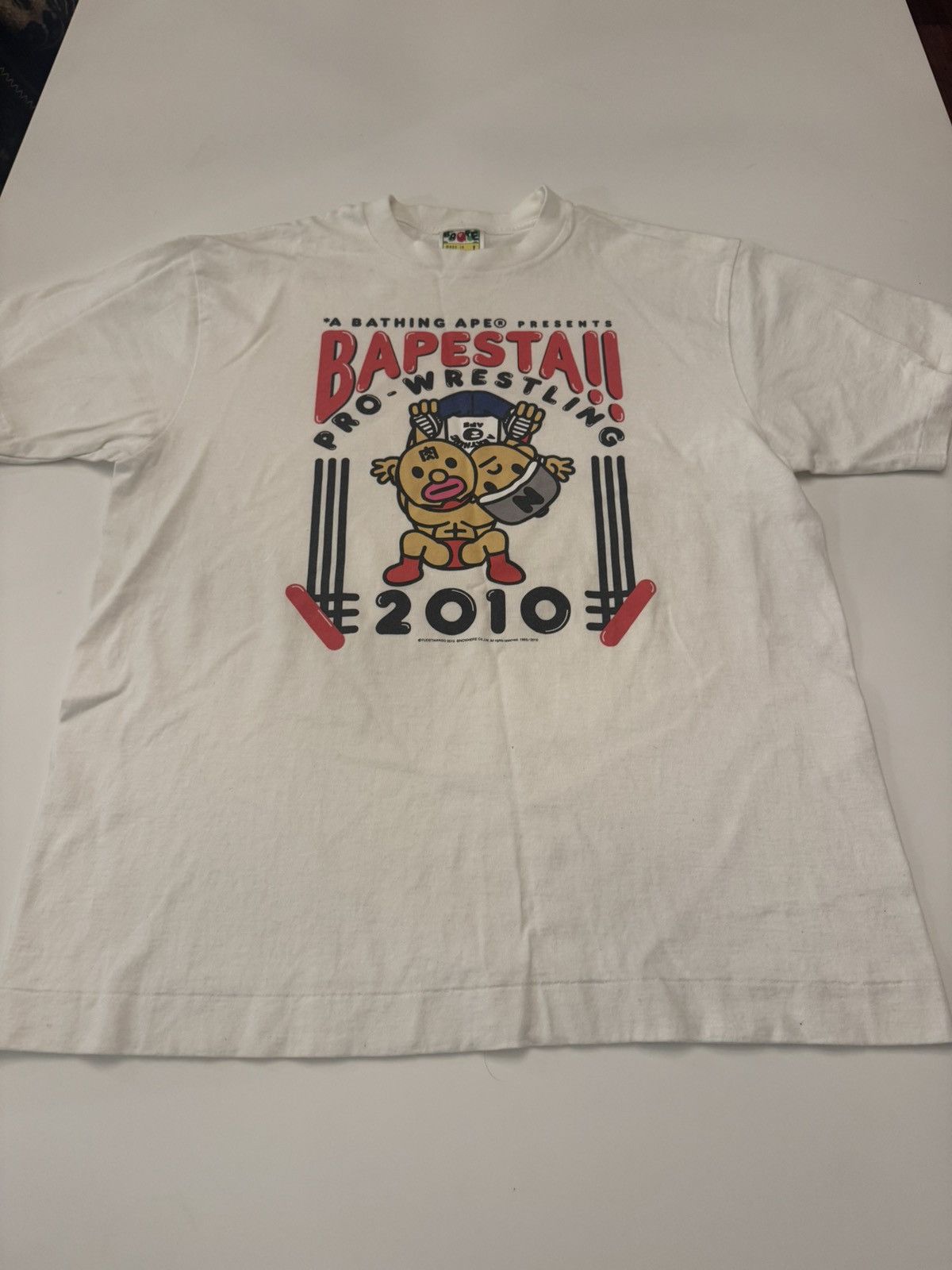 Bape BAPE A Bathing Ape Bapesta Pro Wrestling 2010 Graphic Shirt Size US L / EU 52-54 / 3 - 1 Thumbnail