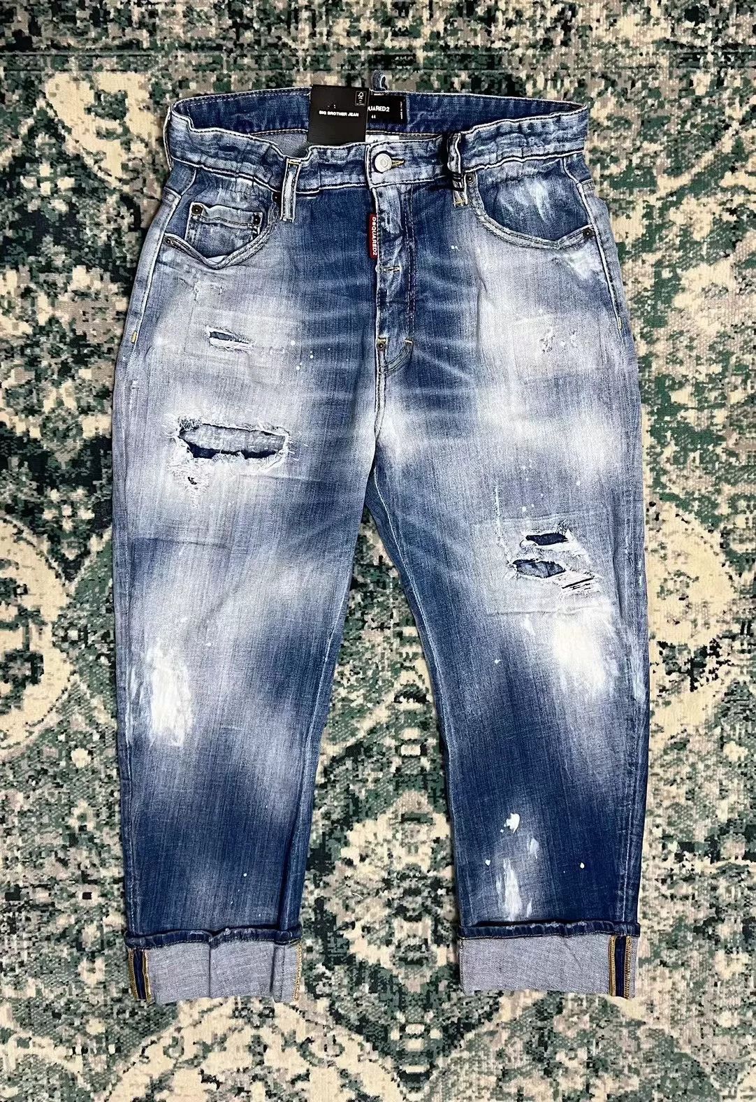 Dsquared2 dsquared2 big brother blue distressed jeans Size US 31 - 1 Thumbnail