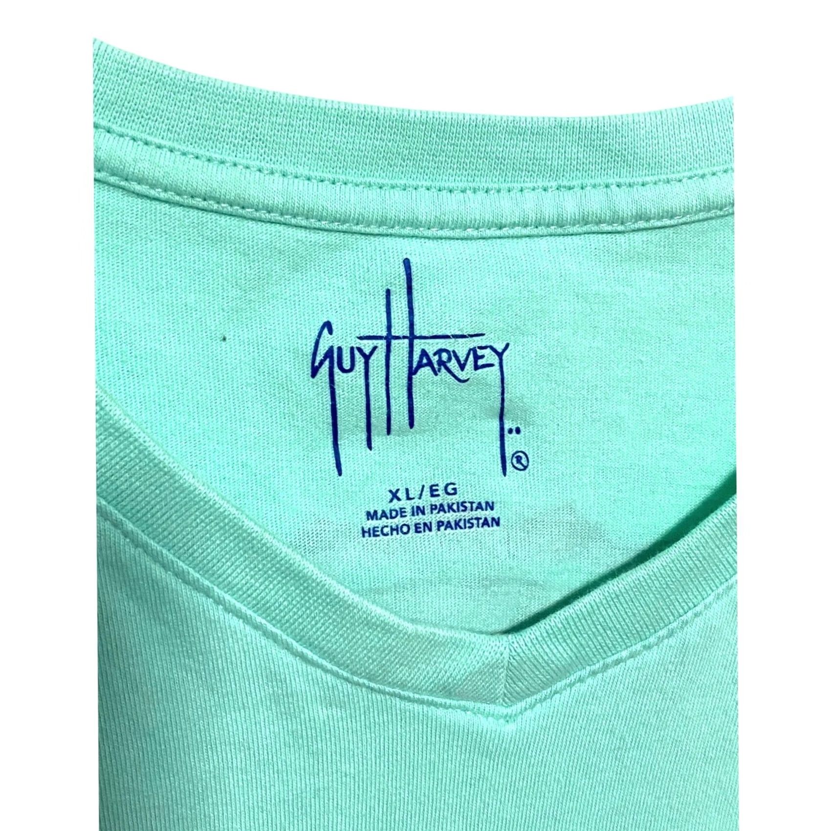 Guy Harvey VINTAGE Guy Harvey Shirt Mens XL Long Sleeve Teal Pink Marlin Beach Fishing Boating Resort Cruise Outdoor Nature Golf? Size US XL / EU 56 / 4 - 5 Thumbnail