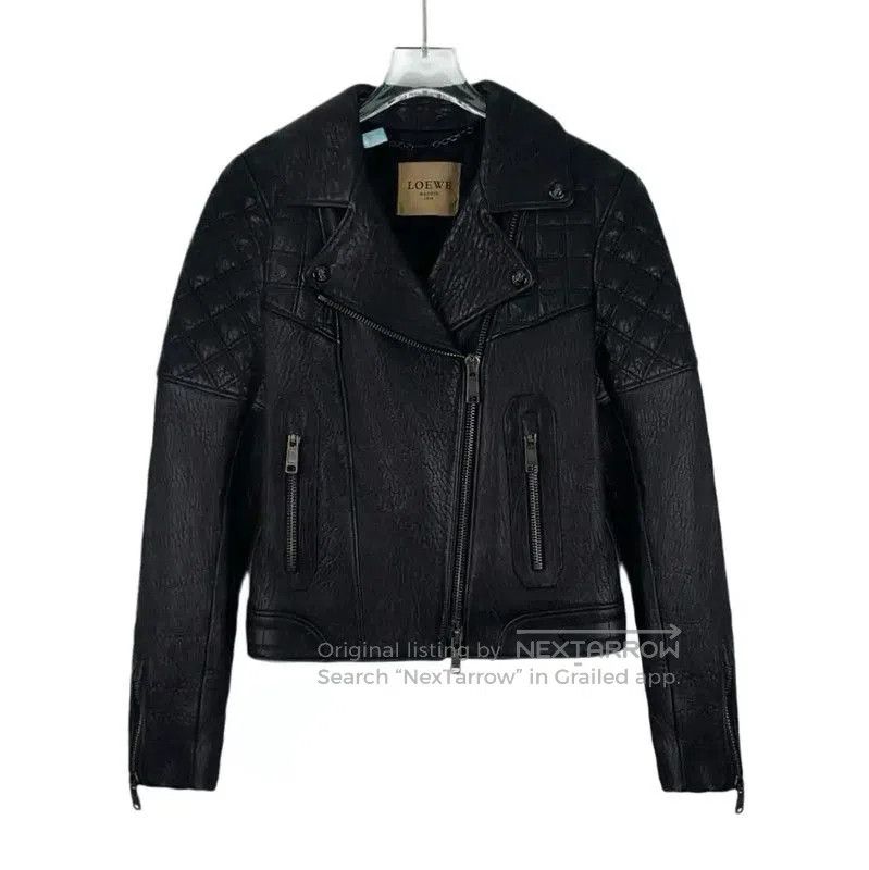 Loewe Black Sheepskin Leather Women's Jacket .