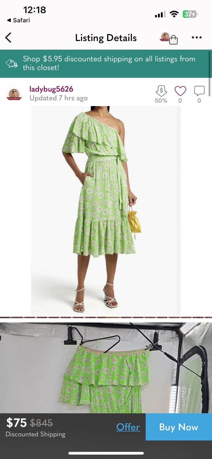 Boutique Moschino Daisy Mae Midi Dress Size M / US 6-8 / IT 42-44 - 4 Thumbnail