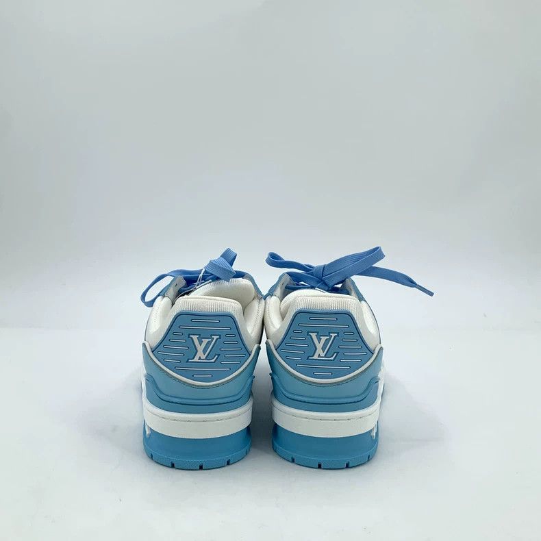 Louis Vuitton Louis Vuitton Trainer blue logo embossed lace-up casual fl Size US 6 / IT 36 - 4 Thumbnail