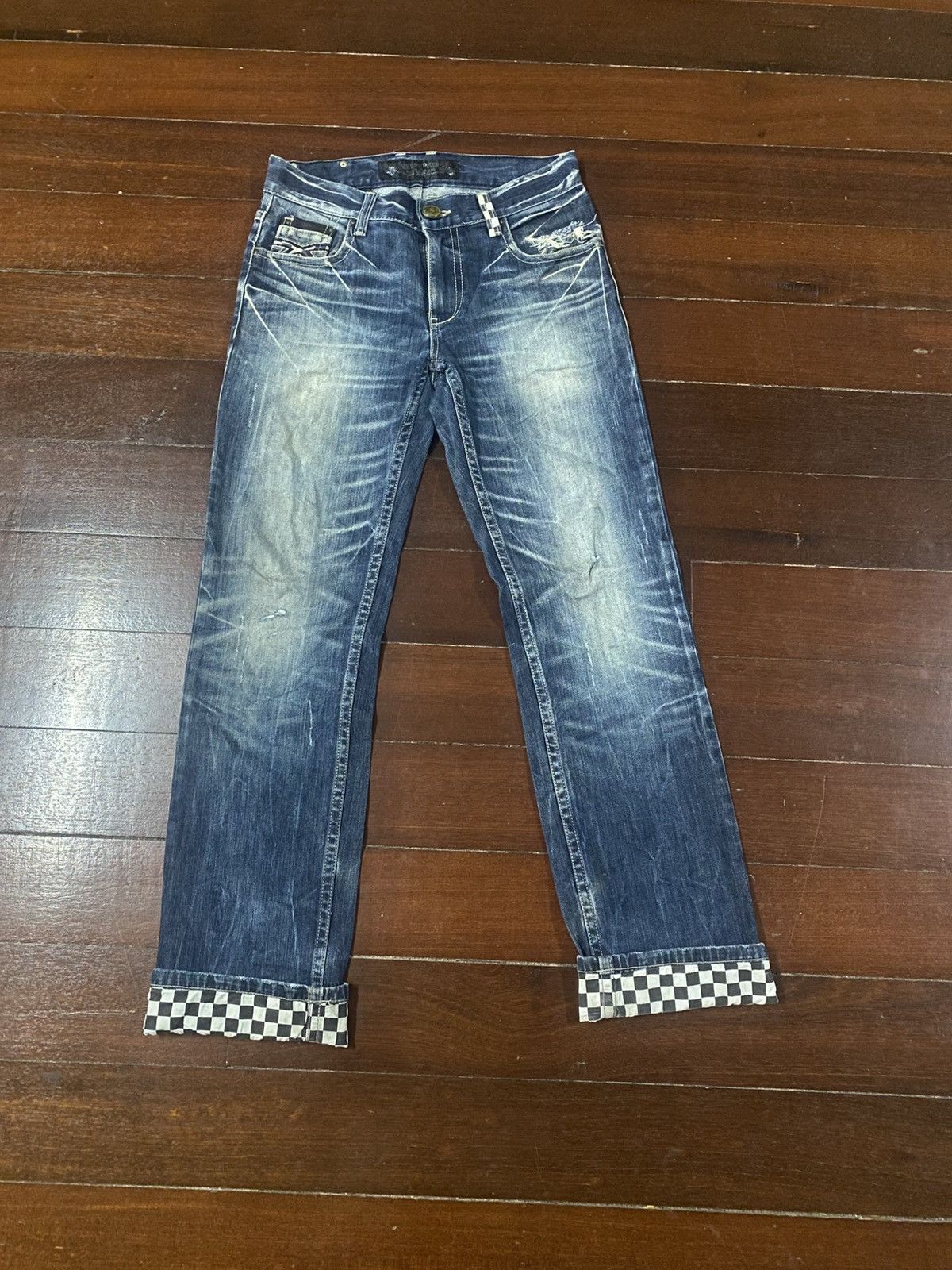 If Six Was Nine Flare Red Papper If six Was Nine Style Buckle Back Denim ☠️🎌 Size US 34 / EU 50 - 8 Thumbnail