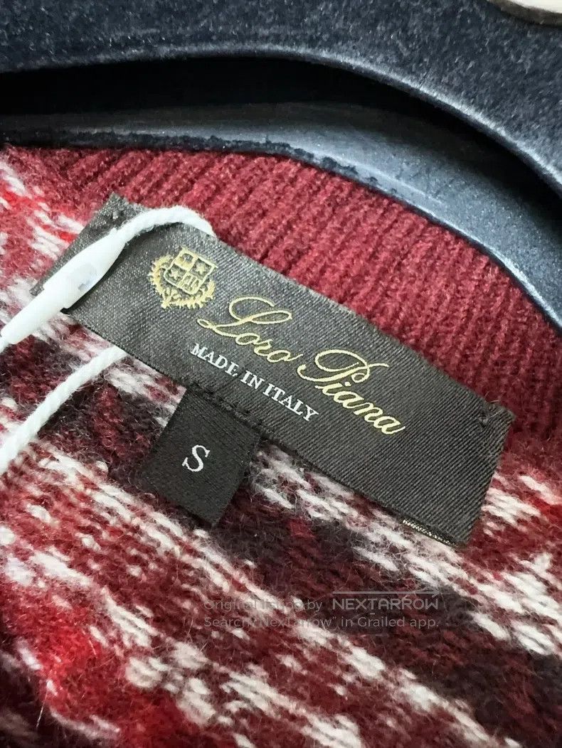 Loro Piana Loro Piana Holiday Limited Wine Red Fair Isle Knit Wool an Size S / US 4 / IT 40 - 5 Thumbnail