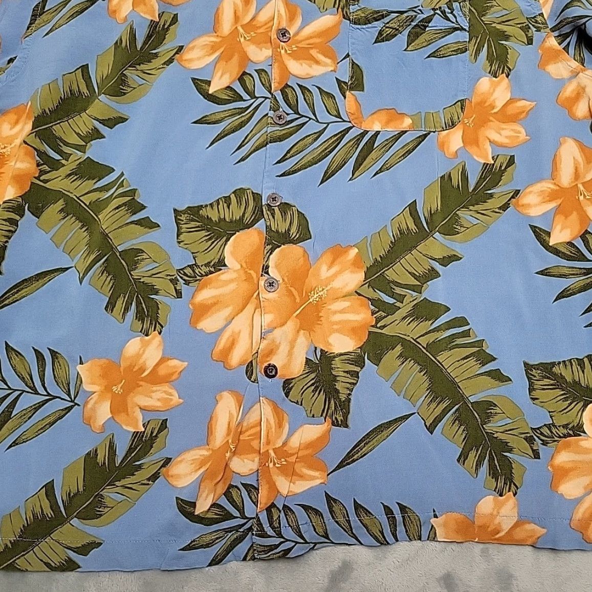 Panama Jack VINTAGE Panama Jack Shirt Mens XL Blue Orange Floral Hawaiian Tropical Rayon Button-Up Casual Outdoors Mens Size US XL / EU 56 / 4 - 2 Thumbnail