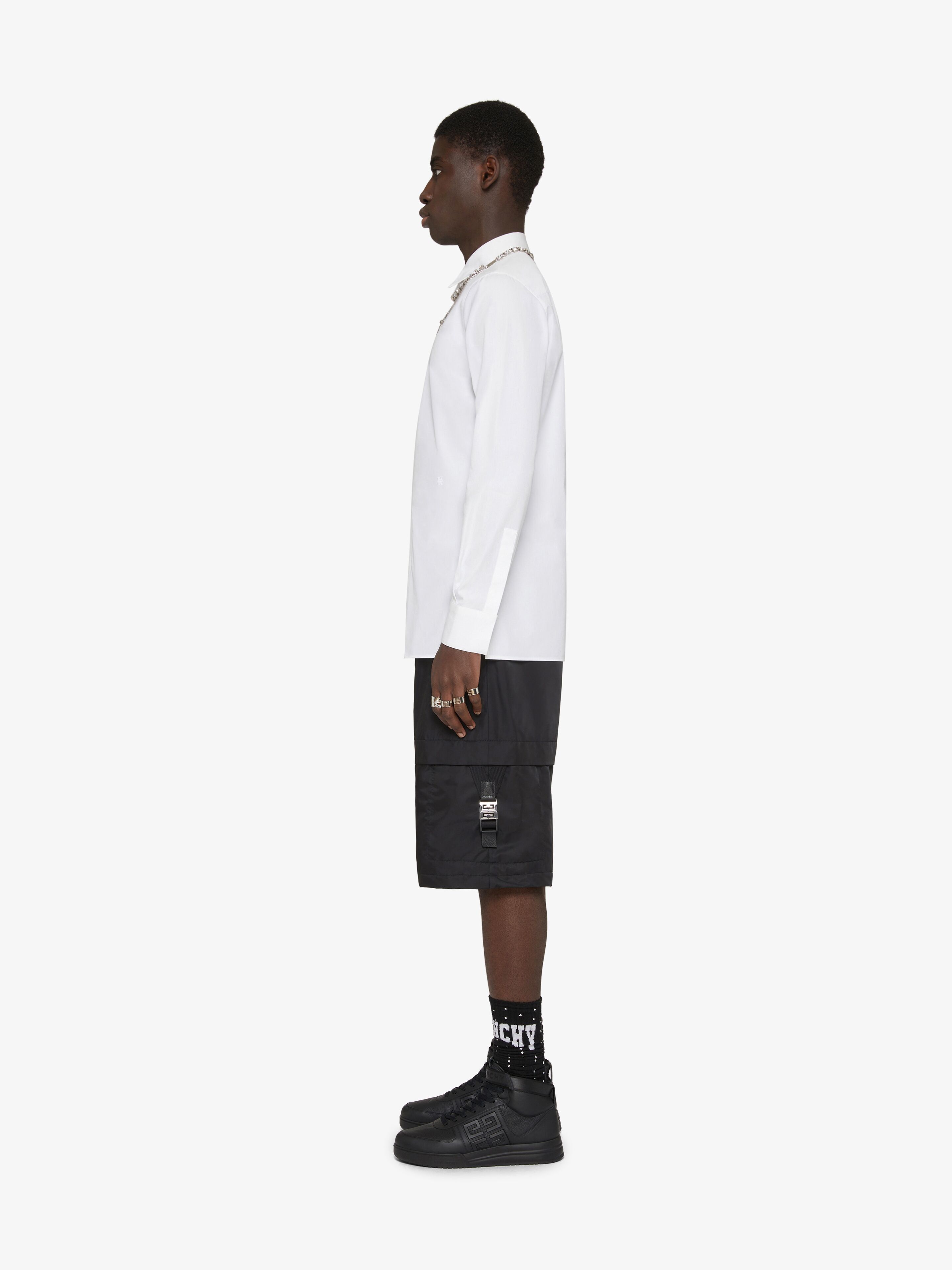 Givenchy o1w1db10325 Cargo Buckle Shorts in Black Size US 28 / EU 44 - 3 Thumbnail