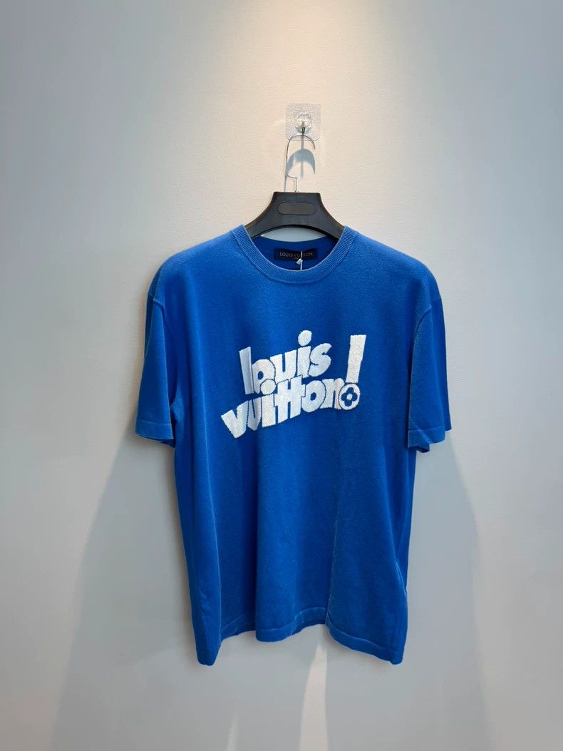Louis Vuitton Louis Vuitton Blue slogan short sleeve Size US L / EU 52-54 / 3 - 1 Thumbnail