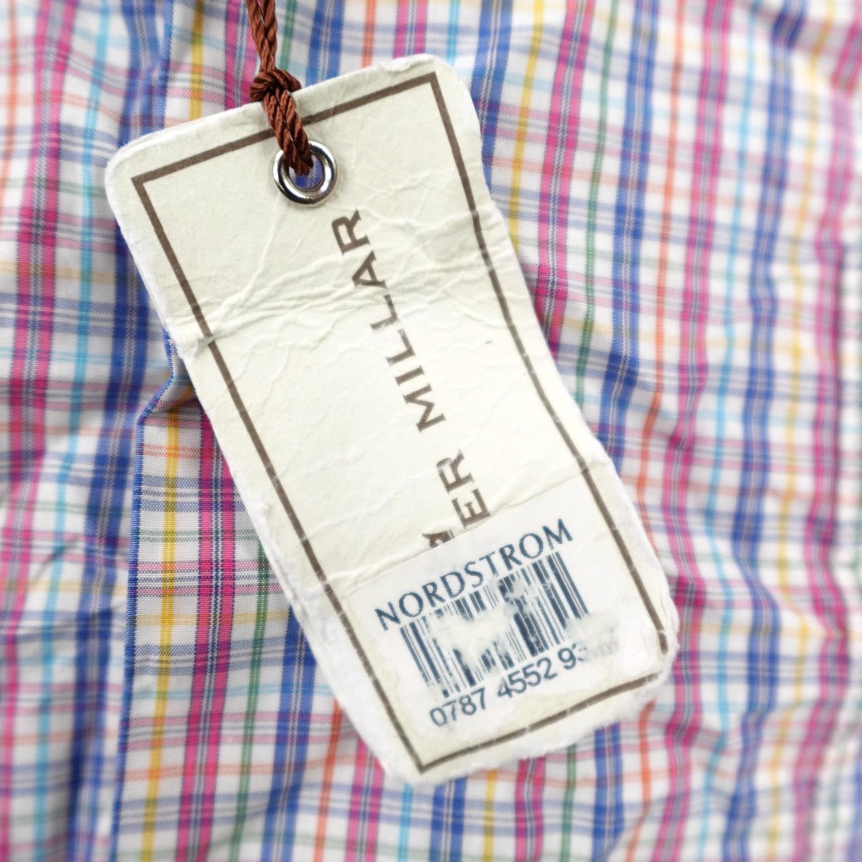 Peter Millar Peter Millar Shirt Mens Medium Blue White Pink Plaid Button Up Short Sleeve NEW Size US M / EU 48-50 / 2 - 3 Thumbnail