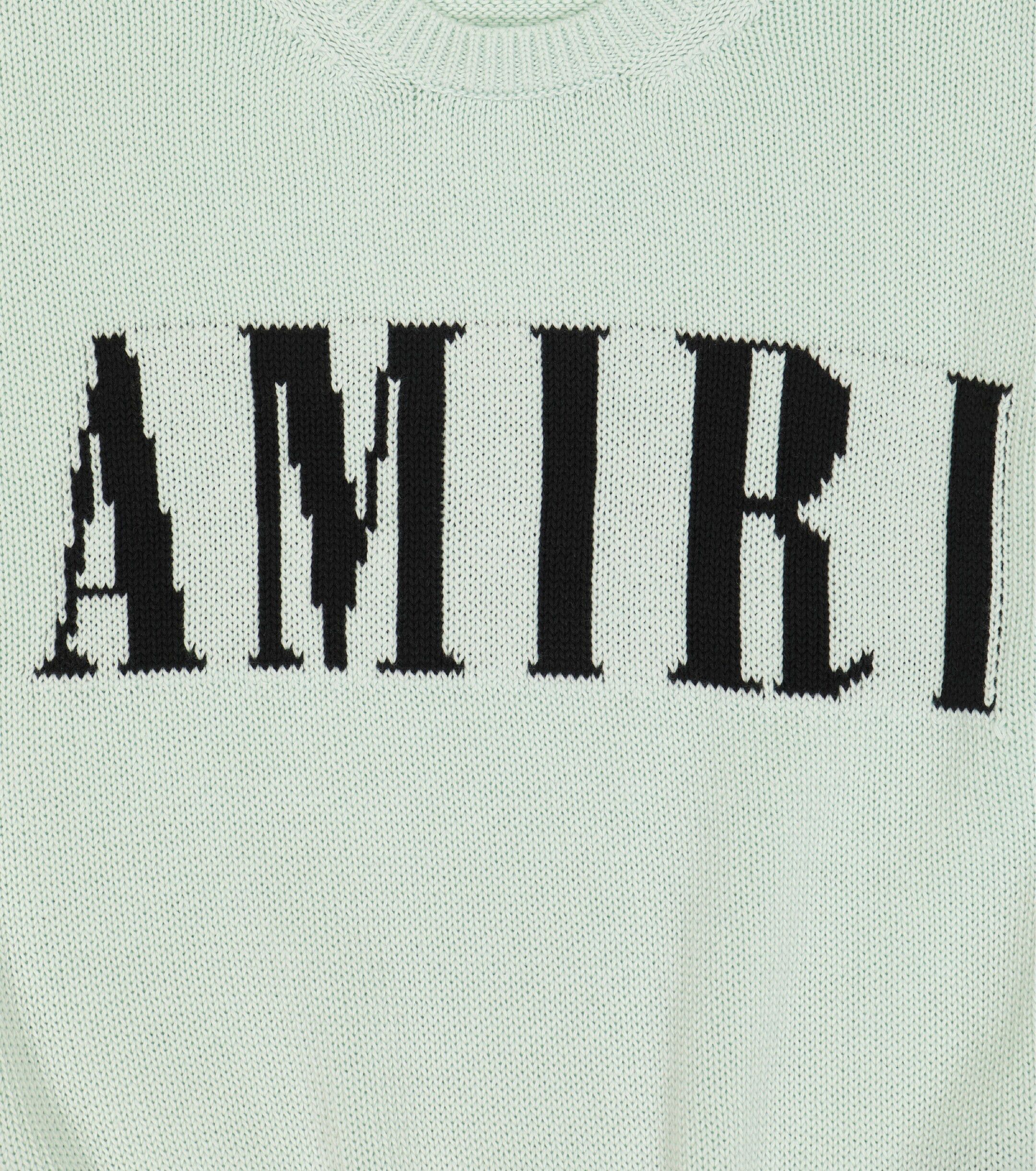 Amiri oc11z0225 KIDS Intarsia-Knit Sweater in Light Green Size US XXS / EU 40 - 3 Thumbnail
