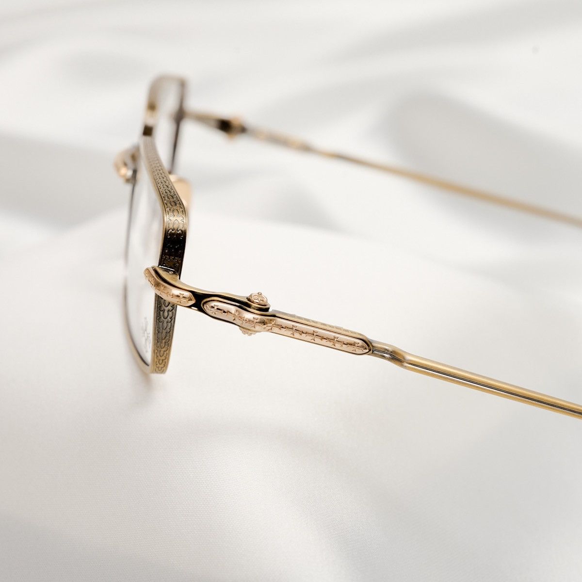 Chrome Hearts CHROME HEARTS BUCKLE RIDER ANTIQUE GOLD GLASSES Size ONE SIZE - 3 Thumbnail