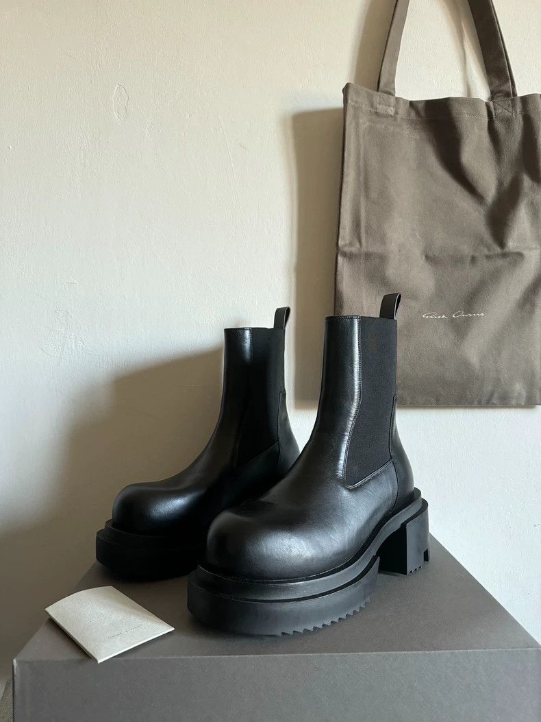 Rick Owens Rick Owens 24fw Beatle Bogun Leather Boot 2501-Nextarrow Size US 8 / EU 41 - 1 Thumbnail