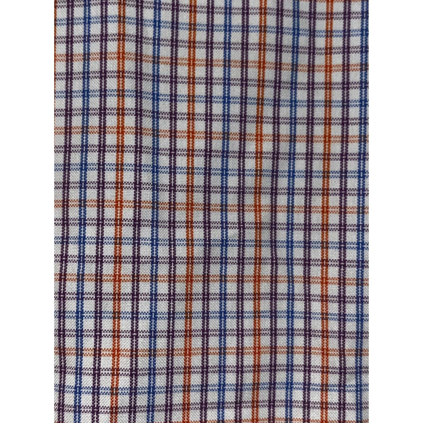 David Donahue David Donahue Toast Brushed Plaid Shirt Mens M Cotton Twill Button-Up Long Sleeve Shirt Multicolor Open Collar M Size US M / EU 48-50 / 2 - 7 Thumbnail