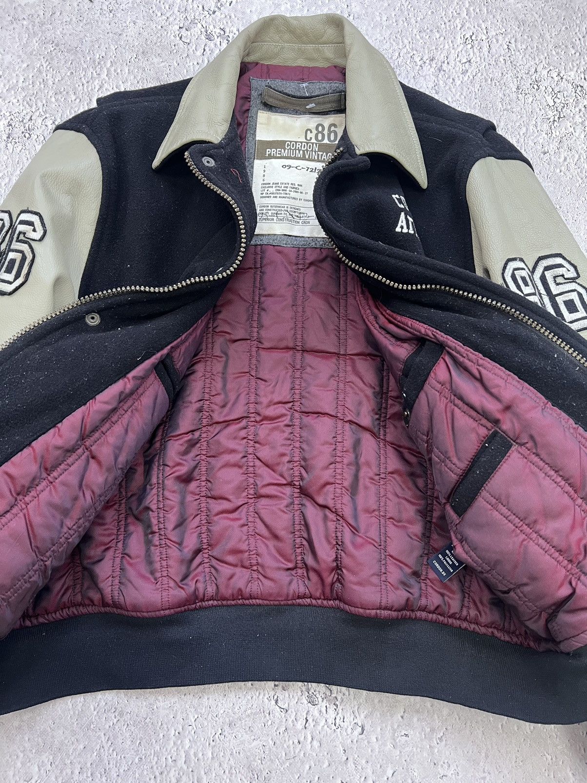 Japanese Brand × NBA Vintage 80's LEATHER Japan Leather Wool Varsity Jacket Size US L / EU 52-54 / 3 - 11 Thumbnail