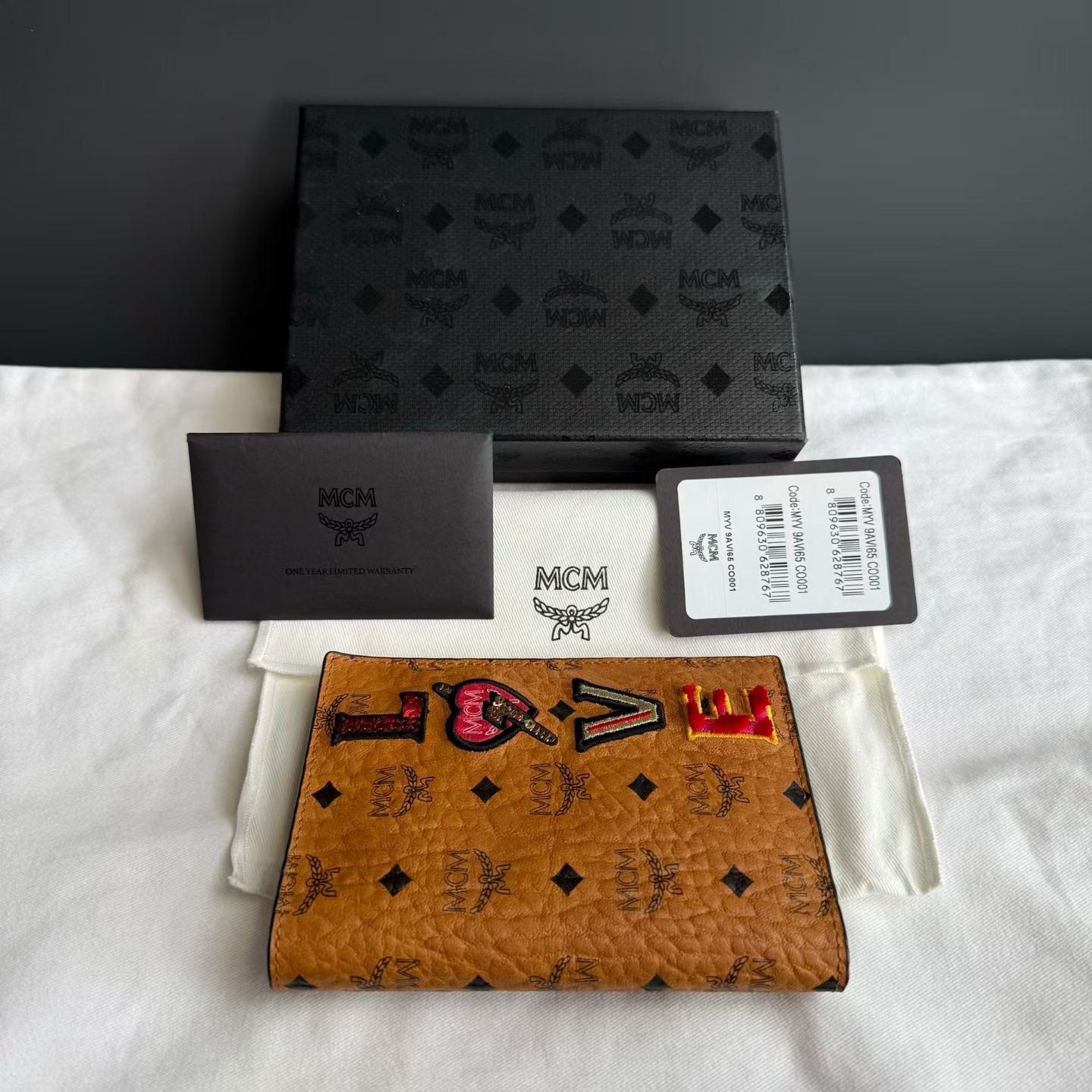 Japanese Brand MCM Brown Love Limited Passport Card Holder Size ONE SIZE - 1 Thumbnail