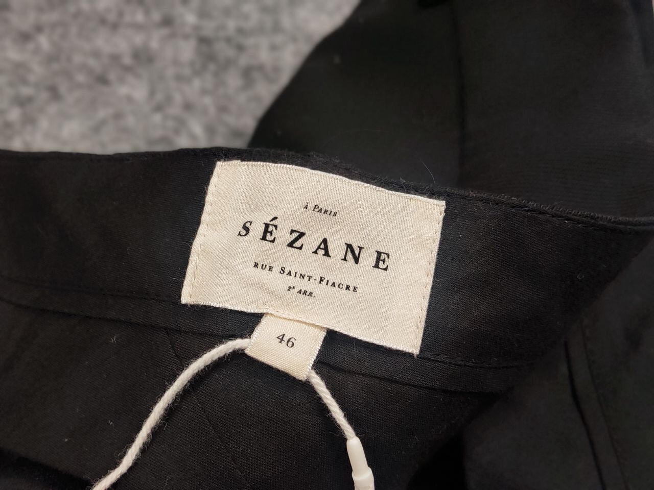 Sezane Sezane Paris Design Black Womens Ankle Trouser Pants Size 34" / US 12 / IT 48 - 11 Thumbnail
