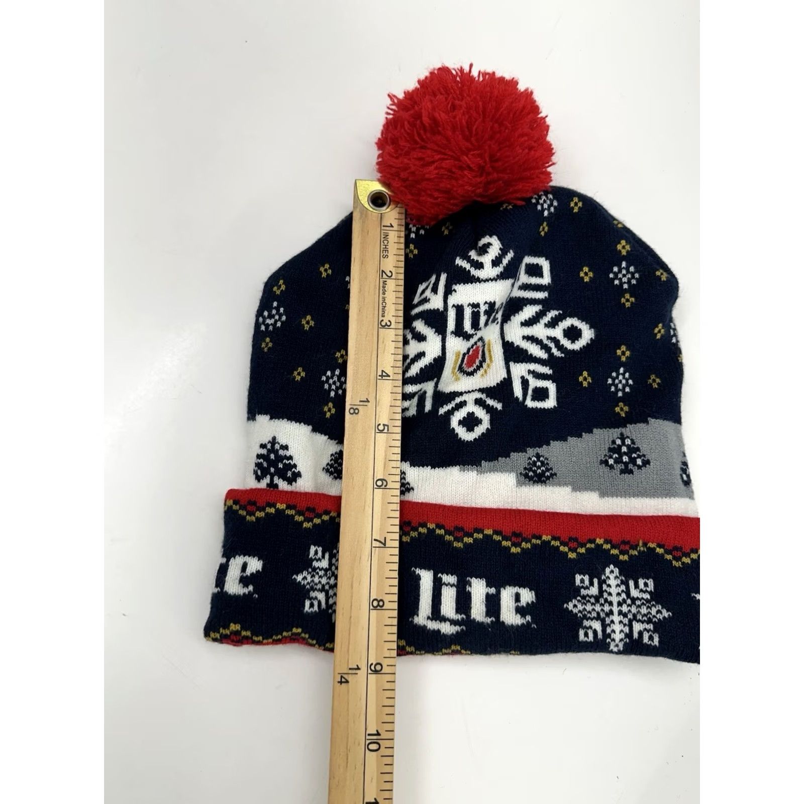 Vintage VINTAGE Miller Lite Beanie Unisex Hat Cuffed Pom Holiday Winter Red Knit 90s Beer Hipster Mens Womens Unbranded Beanie Size ONE SIZE - 5 Thumbnail