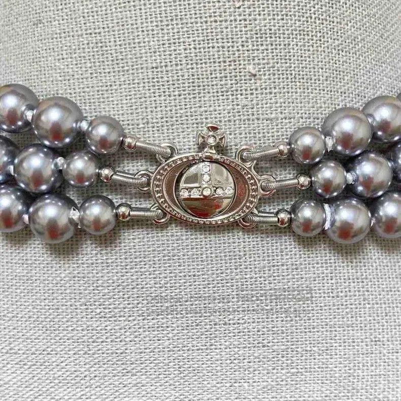 Vivienne Westwood Vivienne Westwood Gray Pearl Long Necklace. Size ONE SIZE - 2 Thumbnail