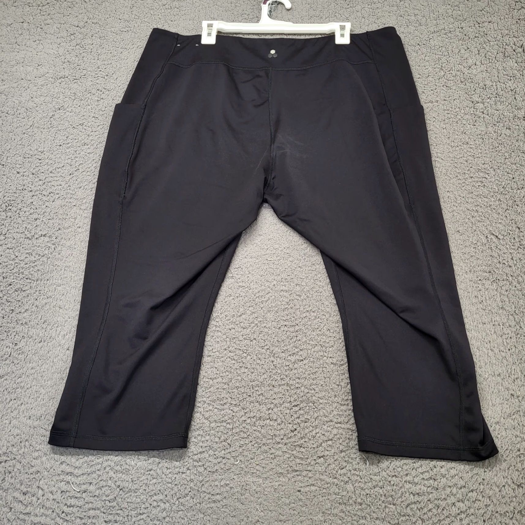 Tek Gear VINTAGE Tek Gear Leggings Womens 3X Black Workout Pocket Ultrastretch Compression Size 40" / US 18 - 5 Thumbnail