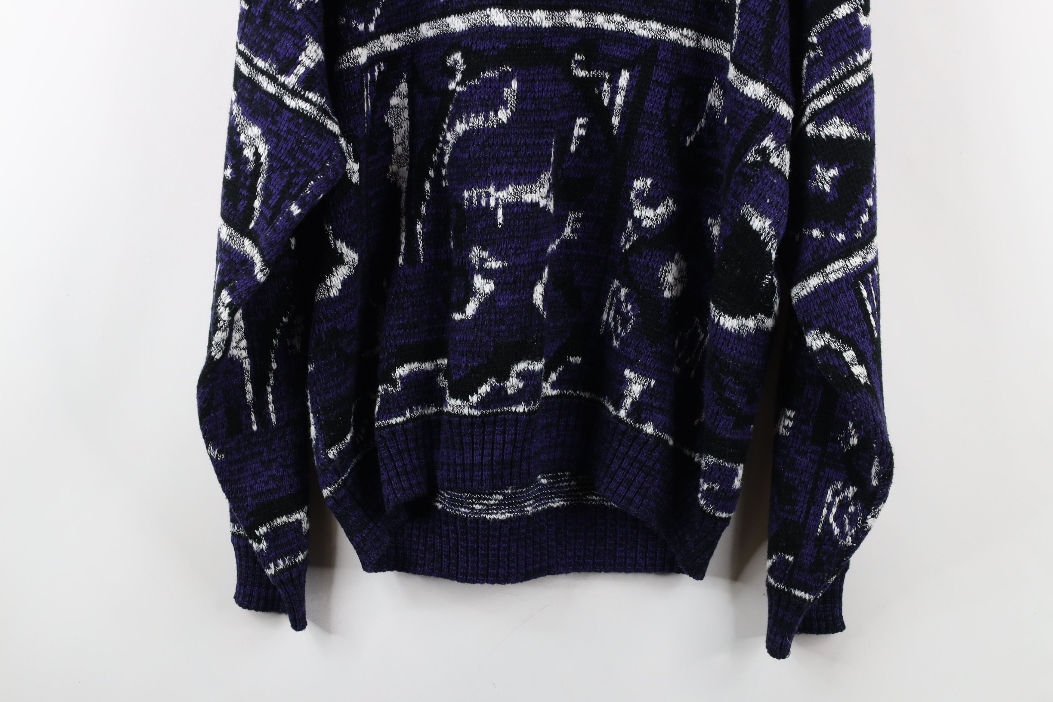 Vintage Vintage 90s Coogi Style Geometric Knit Crewneck Sweater Size L / US 10 / IT 46 - 11 Thumbnail