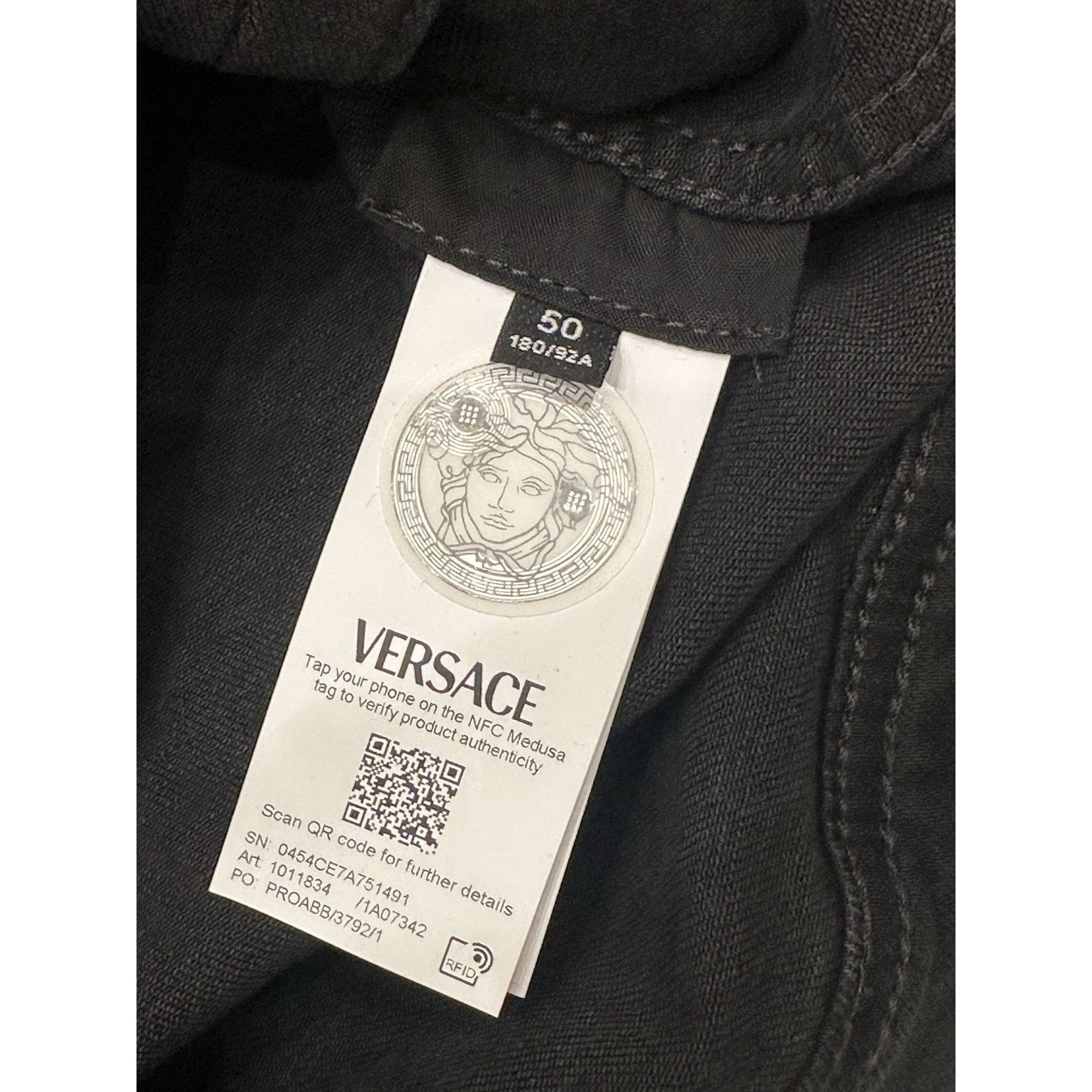 Versace Versace Men’s Blouson Denim Black Jacket L (50) 1011834 Size US L / EU 52-54 / 3 - 12 Thumbnail