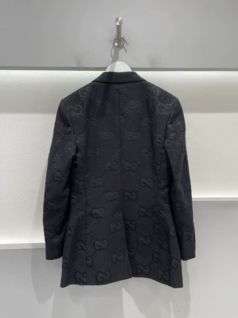 Gucci Gucci Black dark pattern logo suit 2501-Nextarrow Size 36R - 2 Thumbnail