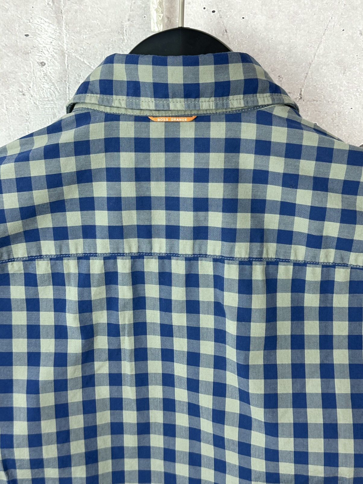 Hugo Boss Boss Orange Slim Fit Grey-Blue Cotton Check Men’s Shirt Size US S / EU 44-46 / 1 - 9 Thumbnail