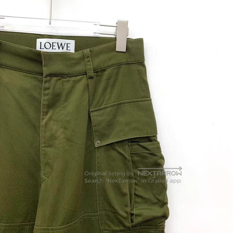 Loewe Loewe Military Green Logo Leather Patch Cotton Casual Work Size 30" / US 8 / IT 44 - 3 Thumbnail