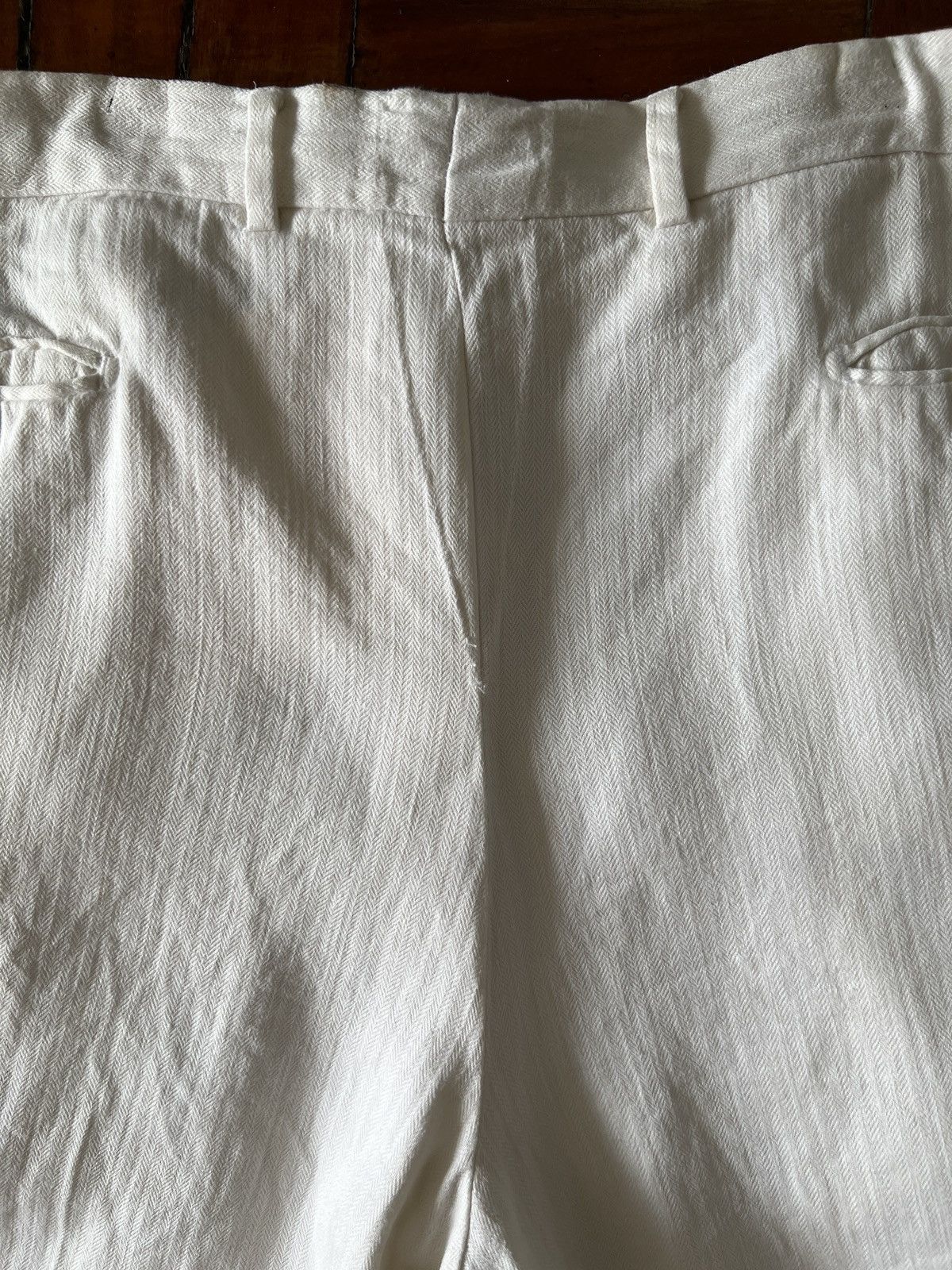 Hermes Hermes white linen shorts Size US 32 / EU 48 - 8 Thumbnail
