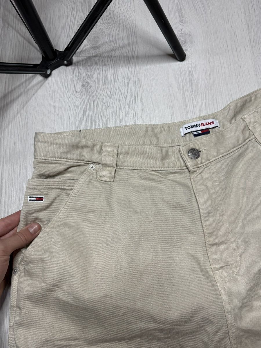 Tommy Hilfiger VINTAGE Tommy Hilfiger Shorts Black Denim Jeans Baggy Y2K Size US 36 / EU 52 - 4 Thumbnail